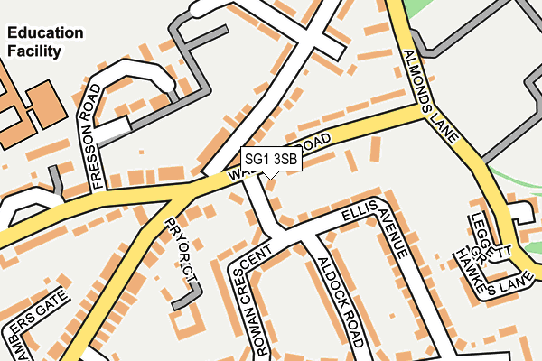 SG1 3SB map - OS OpenMap – Local (Ordnance Survey)