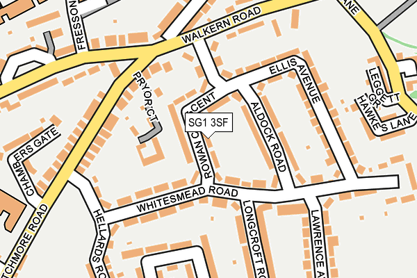 SG1 3SF map - OS OpenMap – Local (Ordnance Survey)