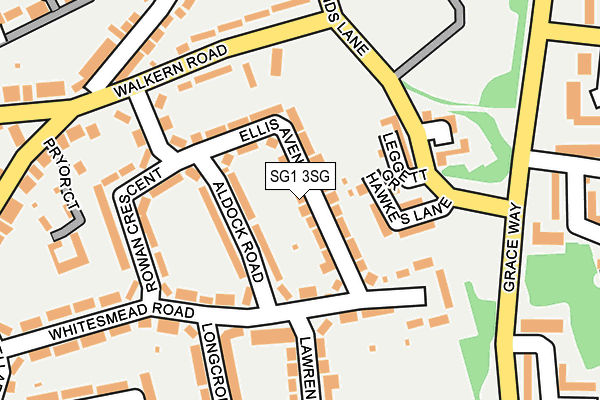 SG1 3SG map - OS OpenMap – Local (Ordnance Survey)