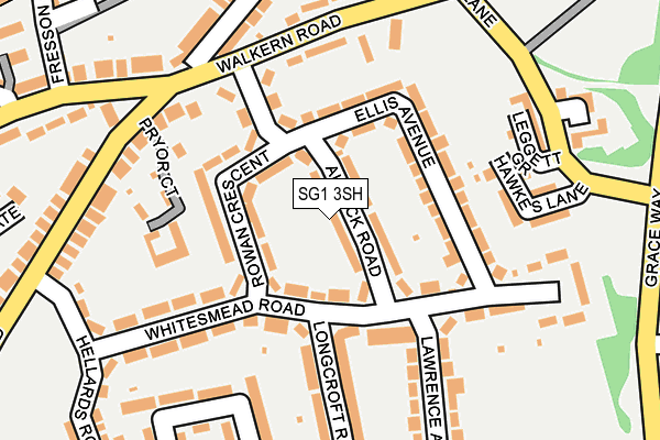 SG1 3SH map - OS OpenMap – Local (Ordnance Survey)