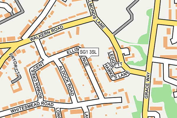 SG1 3SL map - OS OpenMap – Local (Ordnance Survey)