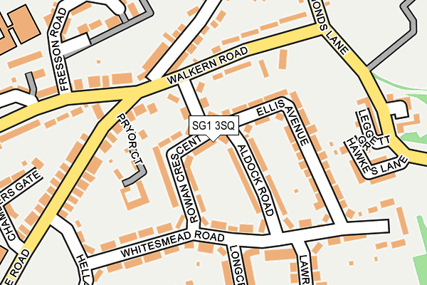 SG1 3SQ map - OS OpenMap – Local (Ordnance Survey)