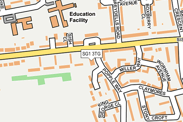 SG1 3TG map - OS OpenMap – Local (Ordnance Survey)