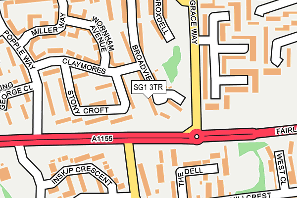 SG1 3TR map - OS OpenMap – Local (Ordnance Survey)