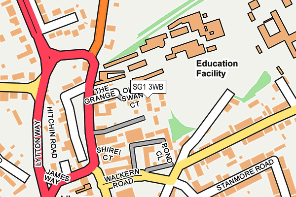 SG1 3WB map - OS OpenMap – Local (Ordnance Survey)