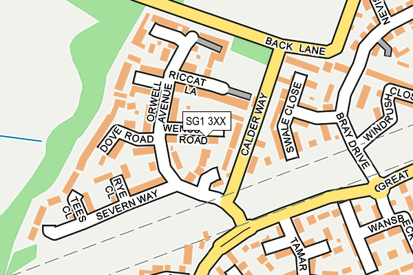 SG1 3XX map - OS OpenMap – Local (Ordnance Survey)