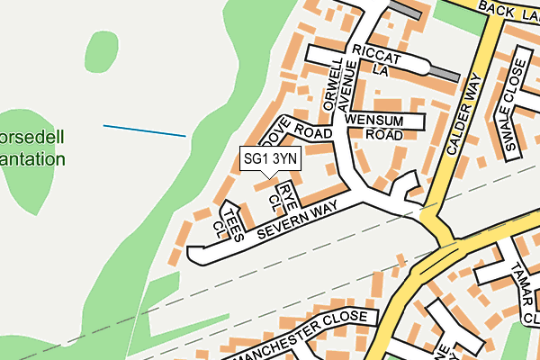 SG1 3YN map - OS OpenMap – Local (Ordnance Survey)