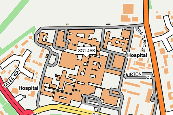 SG1 4AB map - OS OpenMap – Local (Ordnance Survey)