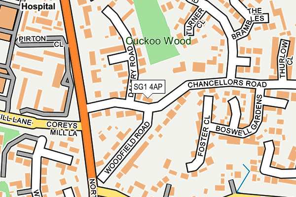 SG1 4AP map - OS OpenMap – Local (Ordnance Survey)