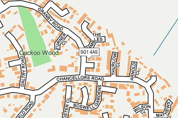 SG1 4AS map - OS OpenMap – Local (Ordnance Survey)