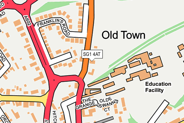 SG1 4AT map - OS OpenMap – Local (Ordnance Survey)