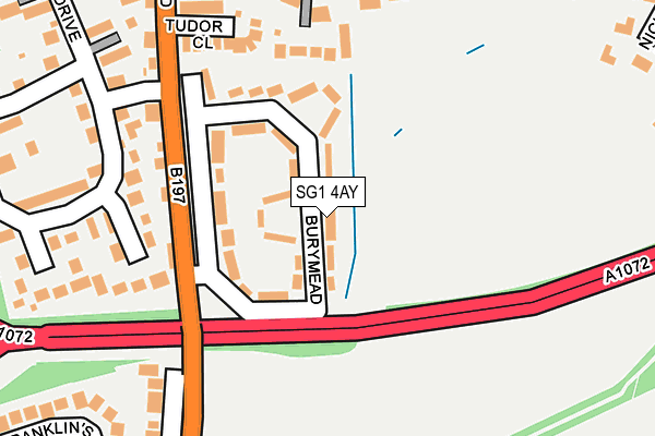 SG1 4AY map - OS OpenMap – Local (Ordnance Survey)