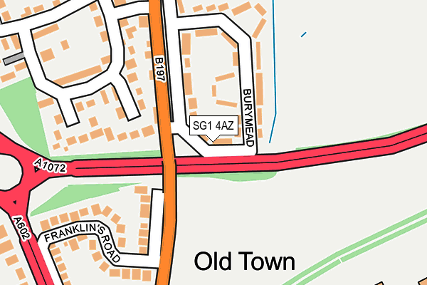 SG1 4AZ map - OS OpenMap – Local (Ordnance Survey)