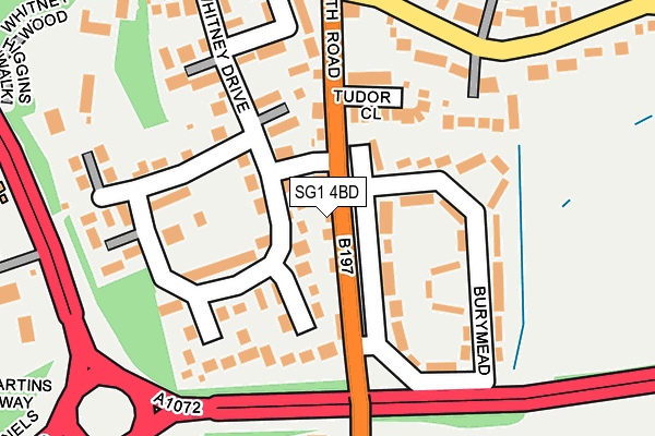 SG1 4BD map - OS OpenMap – Local (Ordnance Survey)