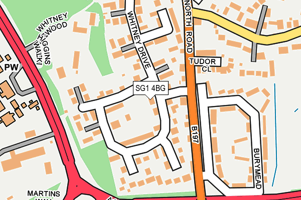 SG1 4BG map - OS OpenMap – Local (Ordnance Survey)