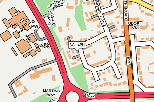SG1 4BH map - OS OpenMap – Local (Ordnance Survey)