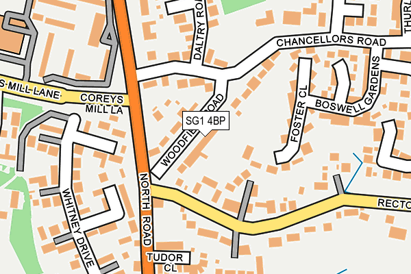 SG1 4BP map - OS OpenMap – Local (Ordnance Survey)