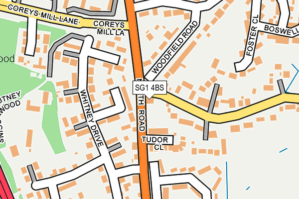 SG1 4BS map - OS OpenMap – Local (Ordnance Survey)