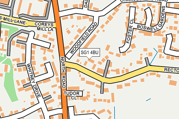 SG1 4BU map - OS OpenMap – Local (Ordnance Survey)