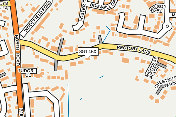 SG1 4BX map - OS OpenMap – Local (Ordnance Survey)