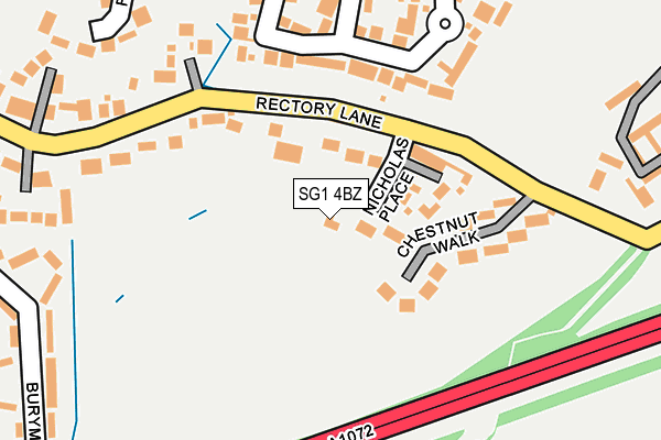 SG1 4BZ map - OS OpenMap – Local (Ordnance Survey)