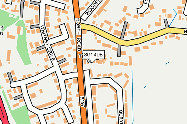 SG1 4DB map - OS OpenMap – Local (Ordnance Survey)