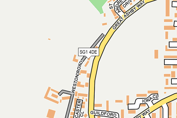 SG1 4DE map - OS OpenMap – Local (Ordnance Survey)