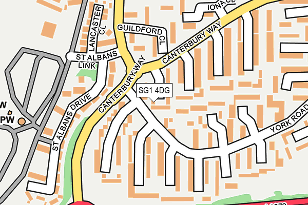 SG1 4DG map - OS OpenMap – Local (Ordnance Survey)