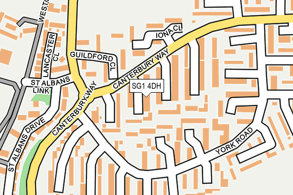 SG1 4DH map - OS OpenMap – Local (Ordnance Survey)