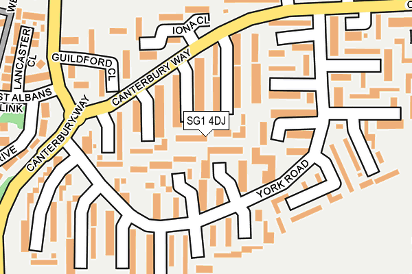 SG1 4DJ map - OS OpenMap – Local (Ordnance Survey)