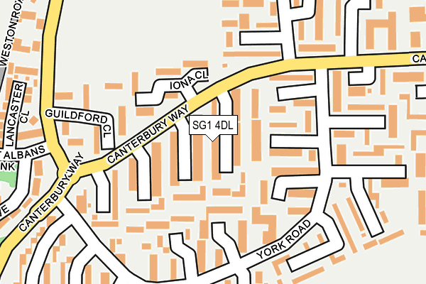 SG1 4DL map - OS OpenMap – Local (Ordnance Survey)
