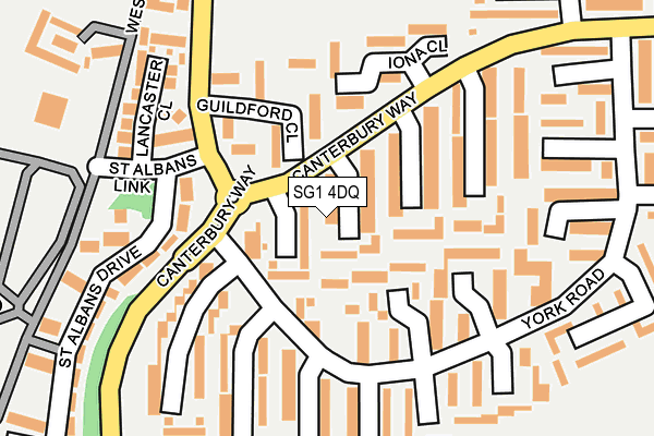 SG1 4DQ map - OS OpenMap – Local (Ordnance Survey)