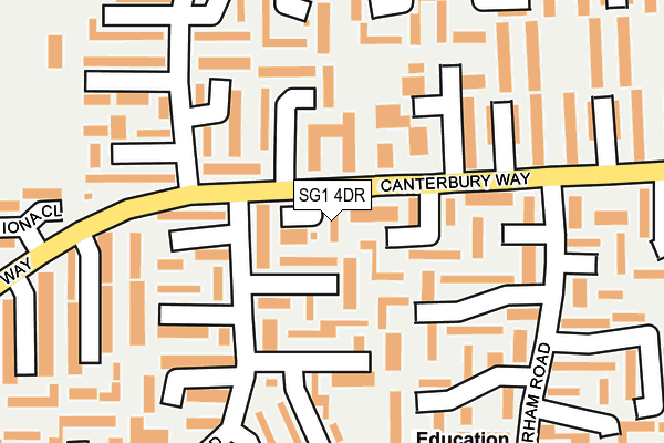 SG1 4DR map - OS OpenMap – Local (Ordnance Survey)