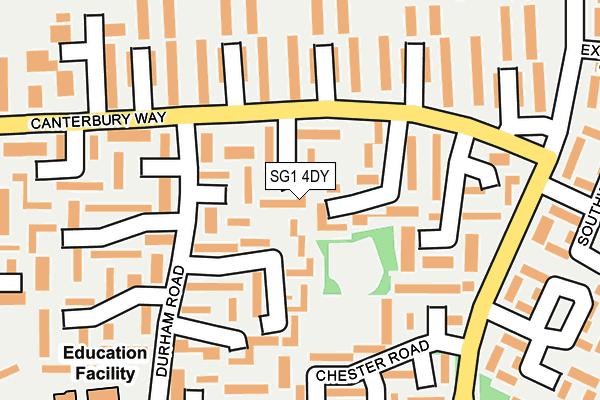 SG1 4DY map - OS OpenMap – Local (Ordnance Survey)