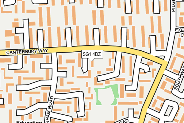 SG1 4DZ map - OS OpenMap – Local (Ordnance Survey)