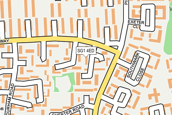 SG1 4ED map - OS OpenMap – Local (Ordnance Survey)