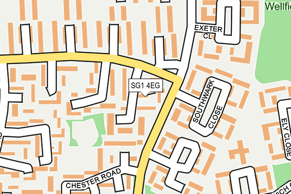 SG1 4EG map - OS OpenMap – Local (Ordnance Survey)