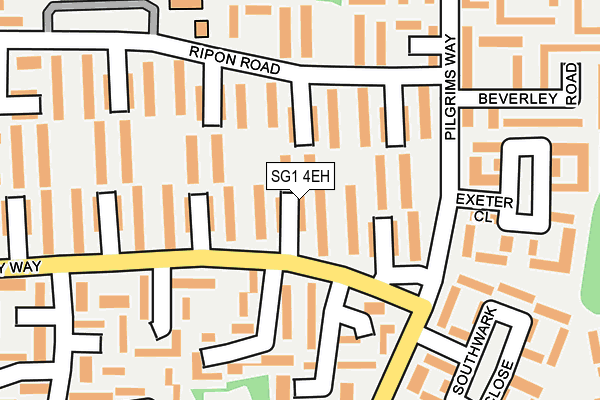 SG1 4EH map - OS OpenMap – Local (Ordnance Survey)