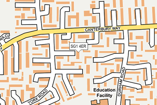 SG1 4ER map - OS OpenMap – Local (Ordnance Survey)