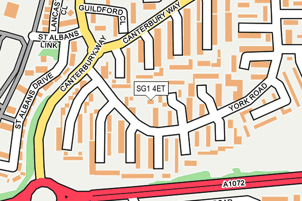 SG1 4ET map - OS OpenMap – Local (Ordnance Survey)