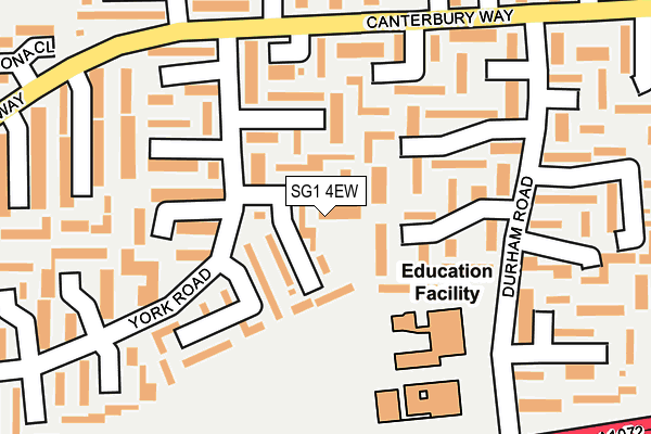 SG1 4EW map - OS OpenMap – Local (Ordnance Survey)