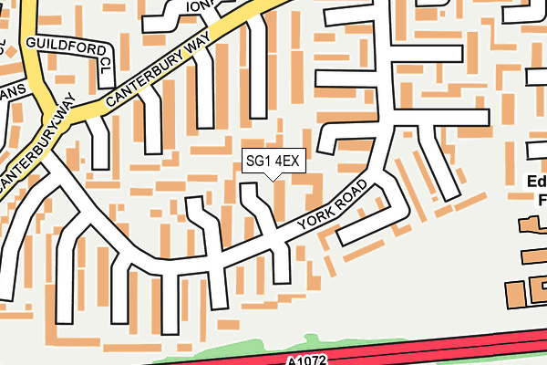 SG1 4EX map - OS OpenMap – Local (Ordnance Survey)