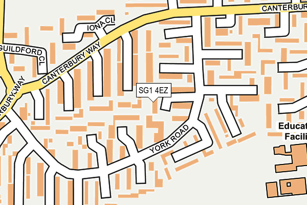 SG1 4EZ map - OS OpenMap – Local (Ordnance Survey)