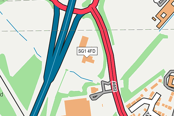 SG1 4FD map - OS OpenMap – Local (Ordnance Survey)