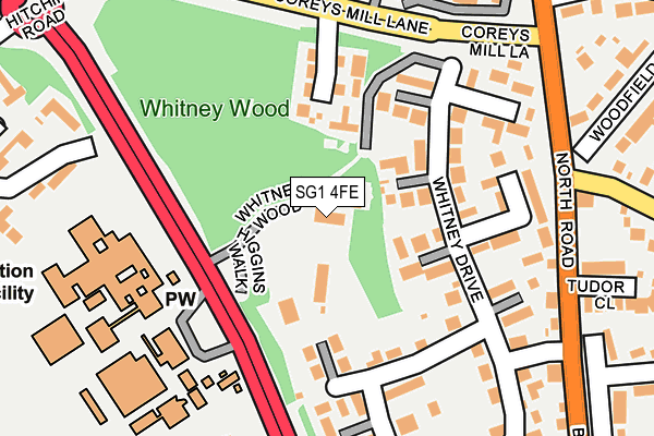SG1 4FE map - OS OpenMap – Local (Ordnance Survey)