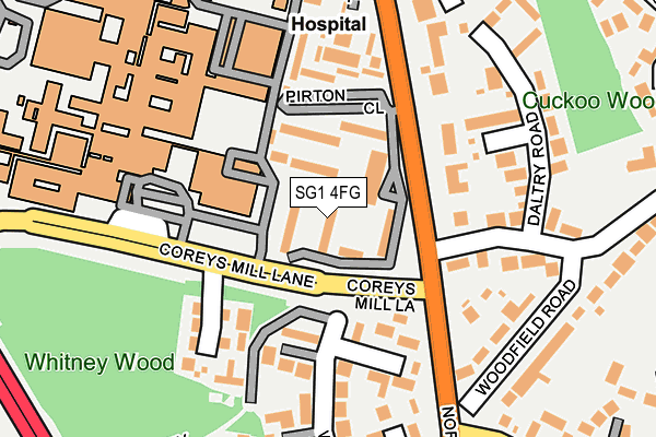 SG1 4FG map - OS OpenMap – Local (Ordnance Survey)