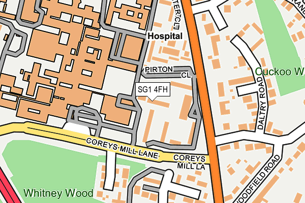 SG1 4FH map - OS OpenMap – Local (Ordnance Survey)