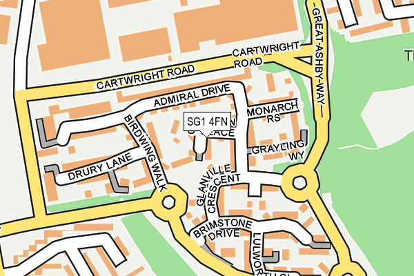 SG1 4FN map - OS OpenMap – Local (Ordnance Survey)