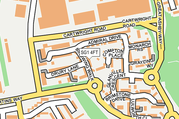 SG1 4FT map - OS OpenMap – Local (Ordnance Survey)