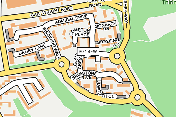 SG1 4FW map - OS OpenMap – Local (Ordnance Survey)